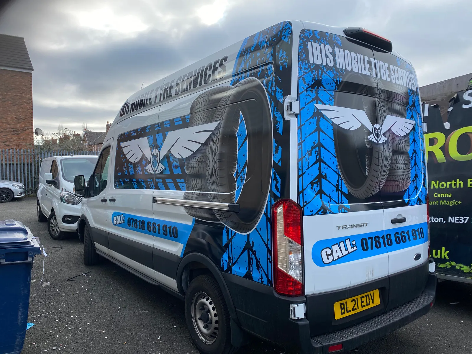 Mobile tyre services Ford Transit van wrap by It'z Print & Design