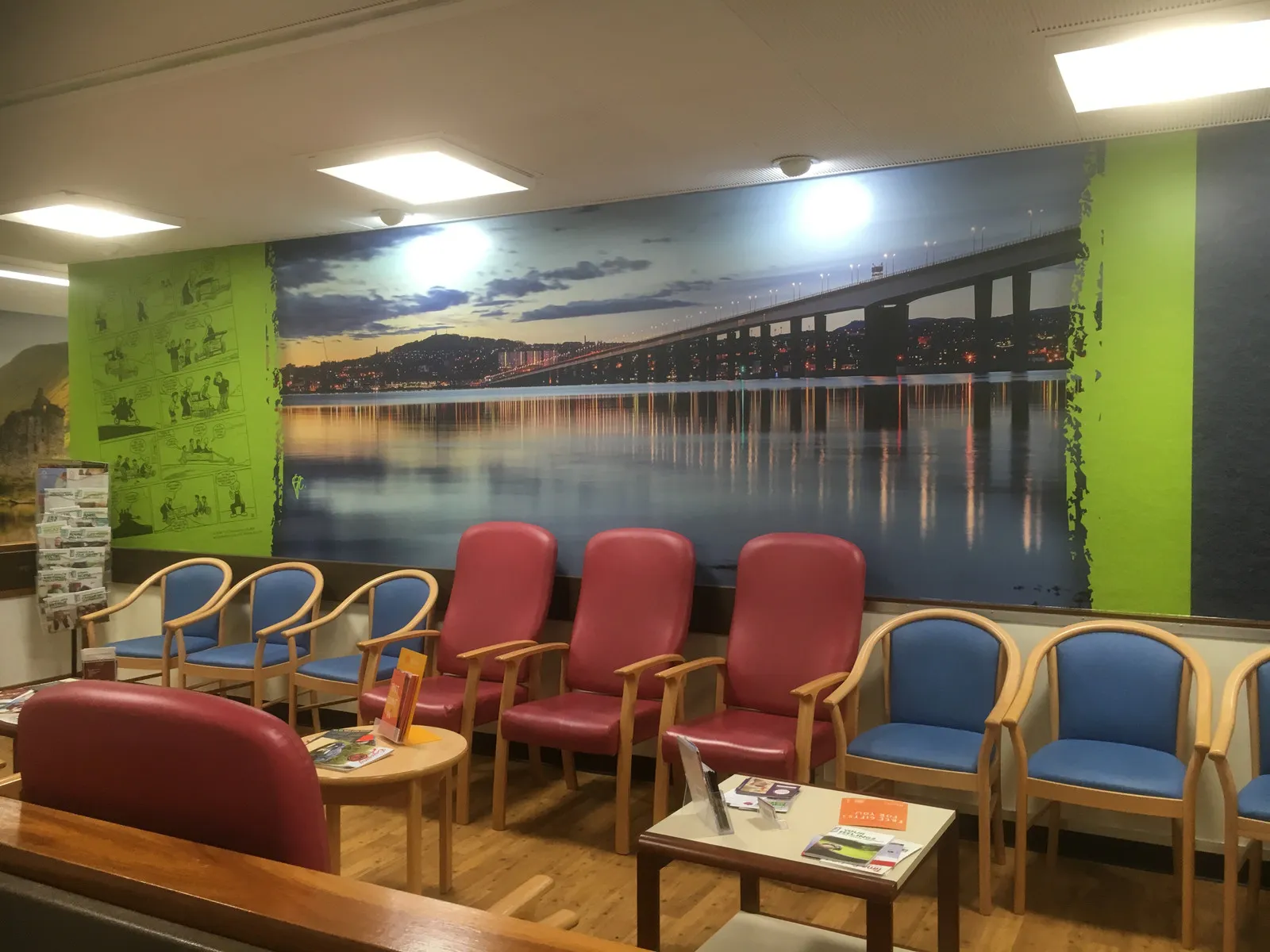 Bridge at sunset waiting room wall mural by It'z Print & Design